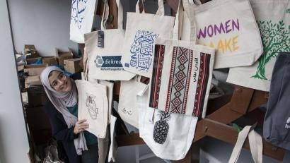 Training is one of the best ways for young people to overcome Jordan’s difficult employment landscape. With Prosper Global’s support, this textile company has developed a paid apprenticeship program. Photo courtesy Cathy Cheney.